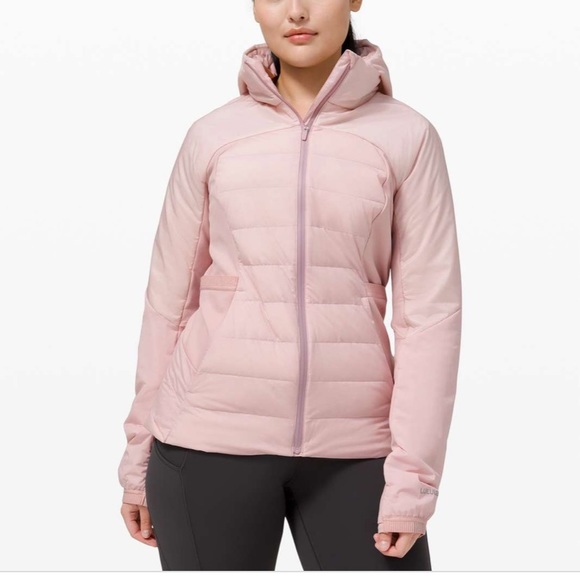 lululemon athletica Jackets & Blazers - Lululemon Down for it all Jacket size 10 Porcelain Pink